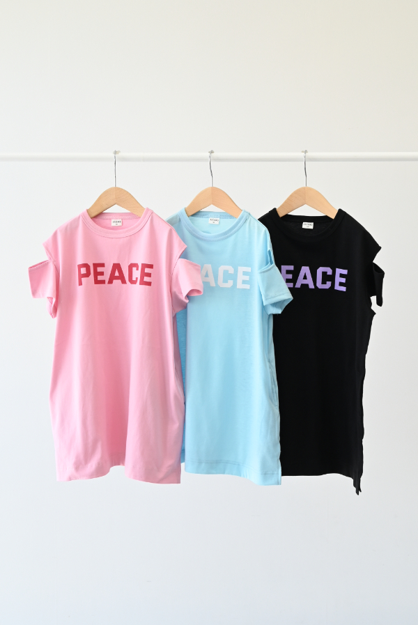 PEACE肩あきワンピース