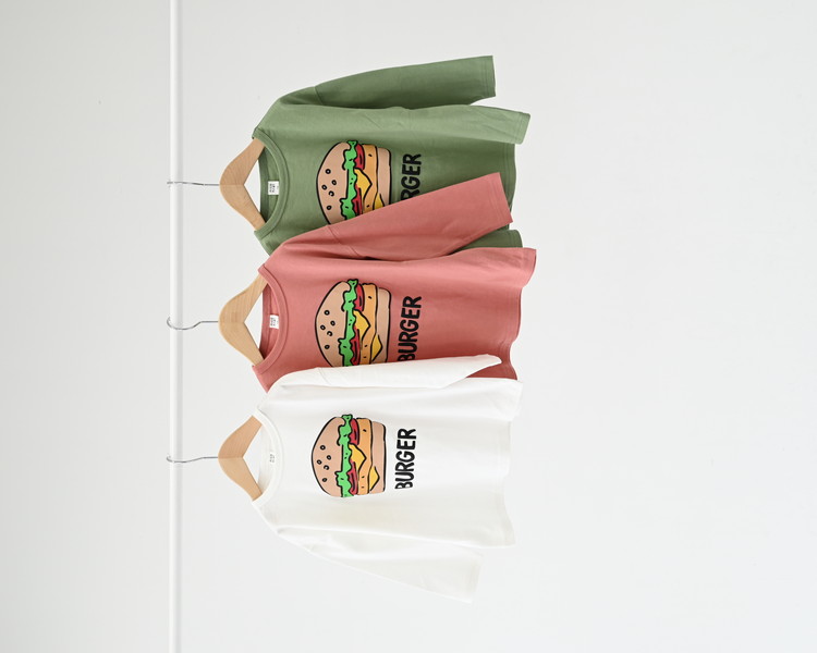 バーガーポテト ロングTシャツ