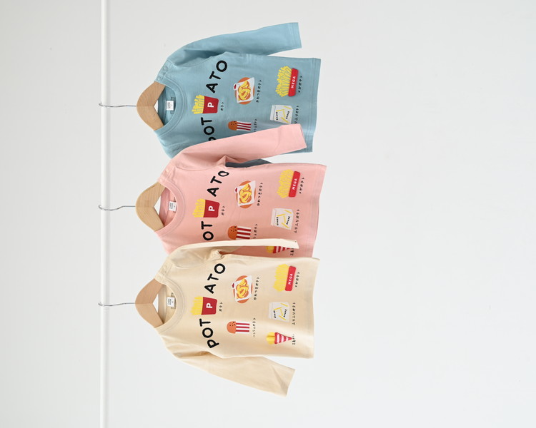 ポテトたくさん ロングTシャツ