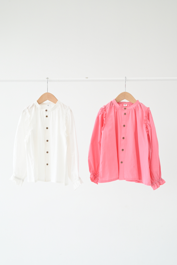 メローギャザーブラウス